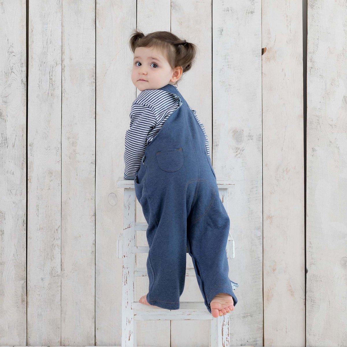 OrganicEra Biologische babytuinbroek, Indigo