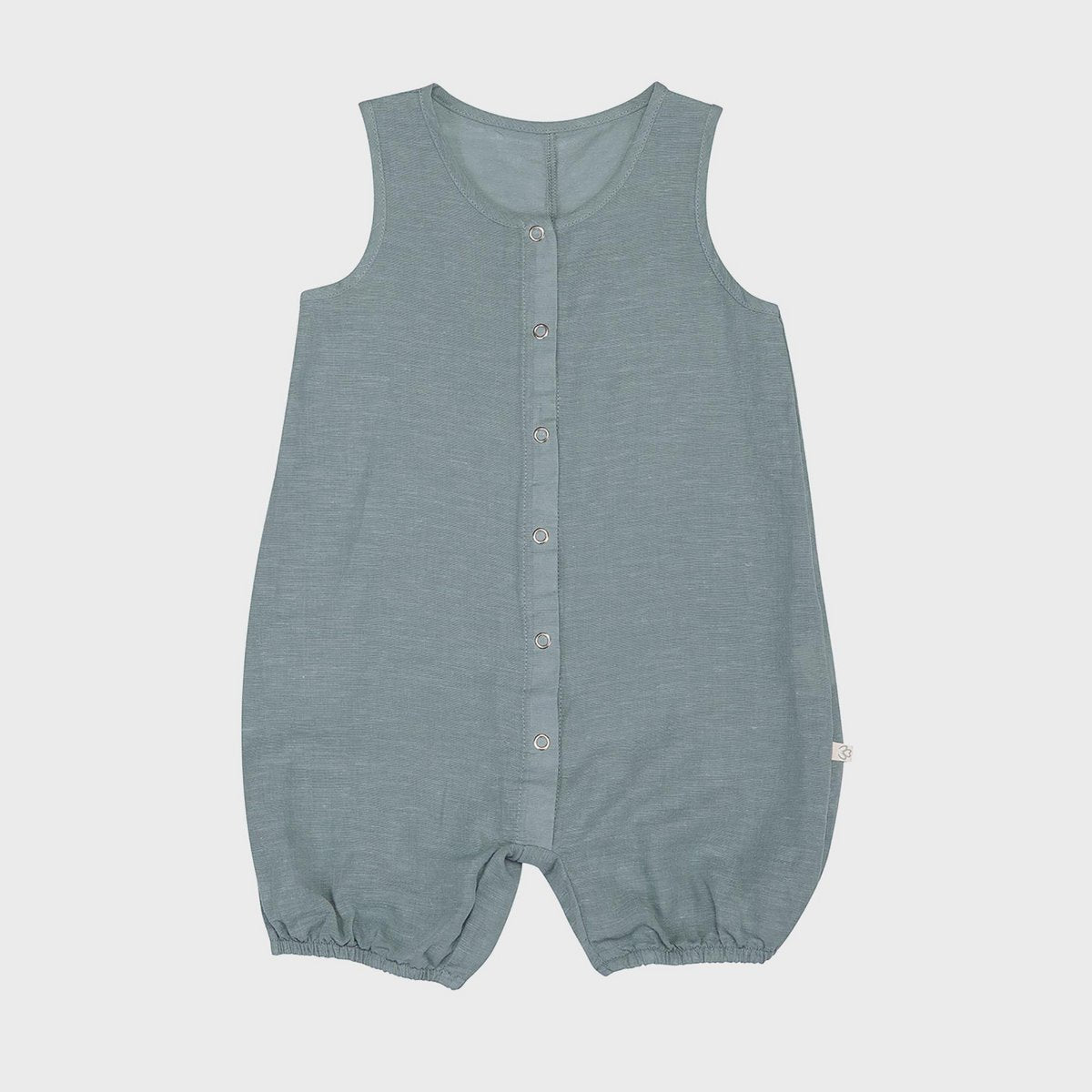 Organicera organische hennep baby romper, blauw grijs