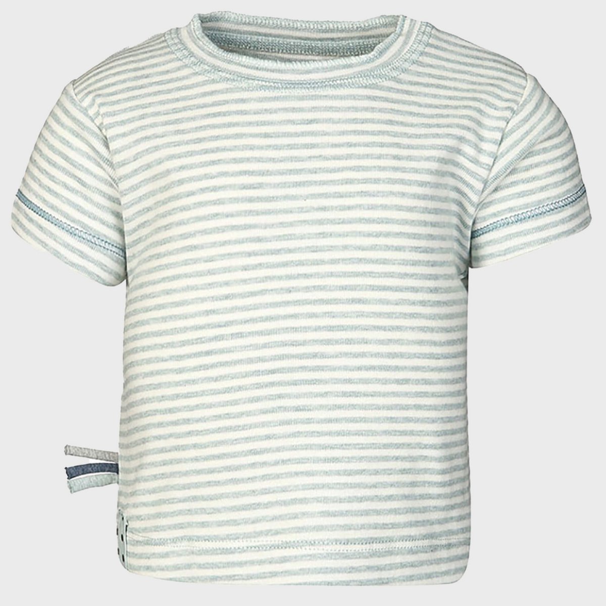 OrganicEra Biologisch baby S/S T-shirt, aqua gestreept