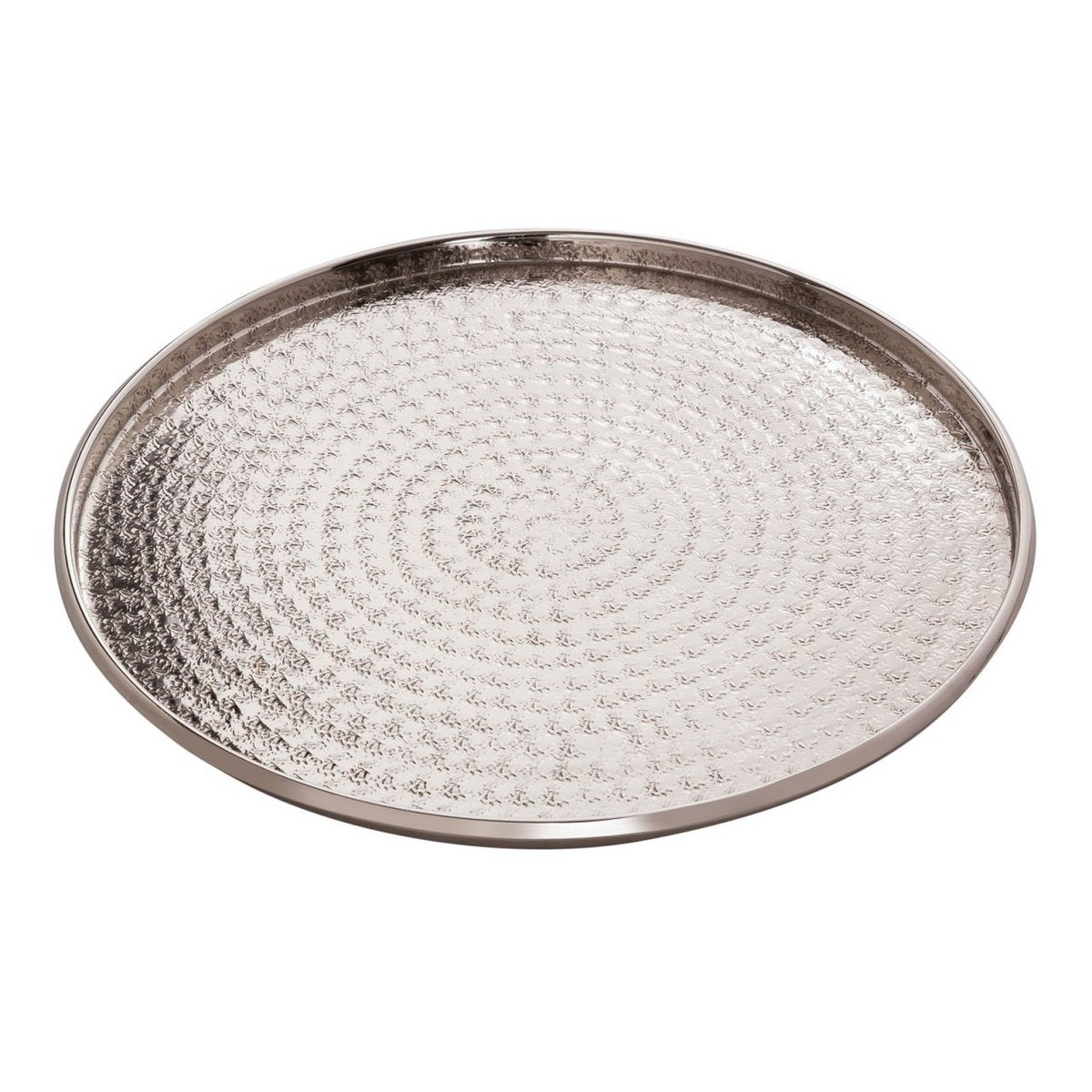 Decoratief dienblad Ø 40 cm rond zilveren of gouden serveerschakel metalen kaarslichtbakje