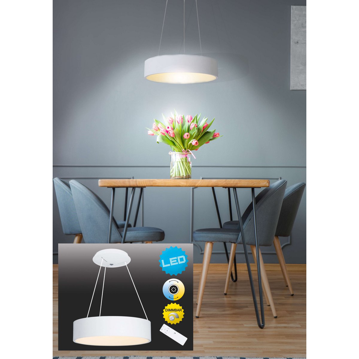 LED hanglamp "Carla" d:45cm
