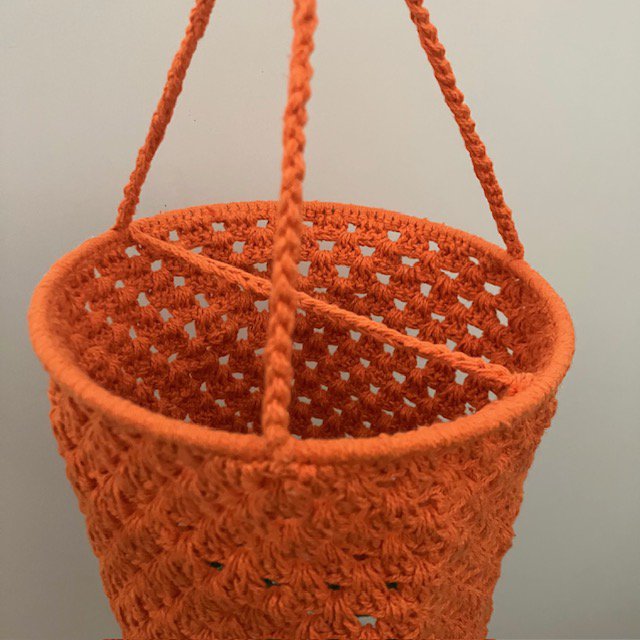 Luna -Leena Lampion Crochet - Orange - Organic Cotton - Hand Haak in Nepal