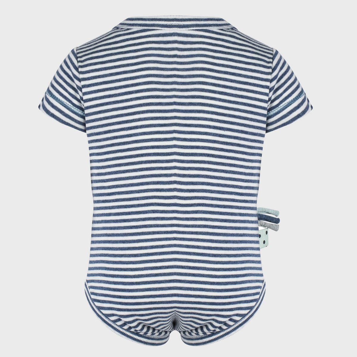 OrganicEra biologische baby-s/s-rompertje, indigo gestreept