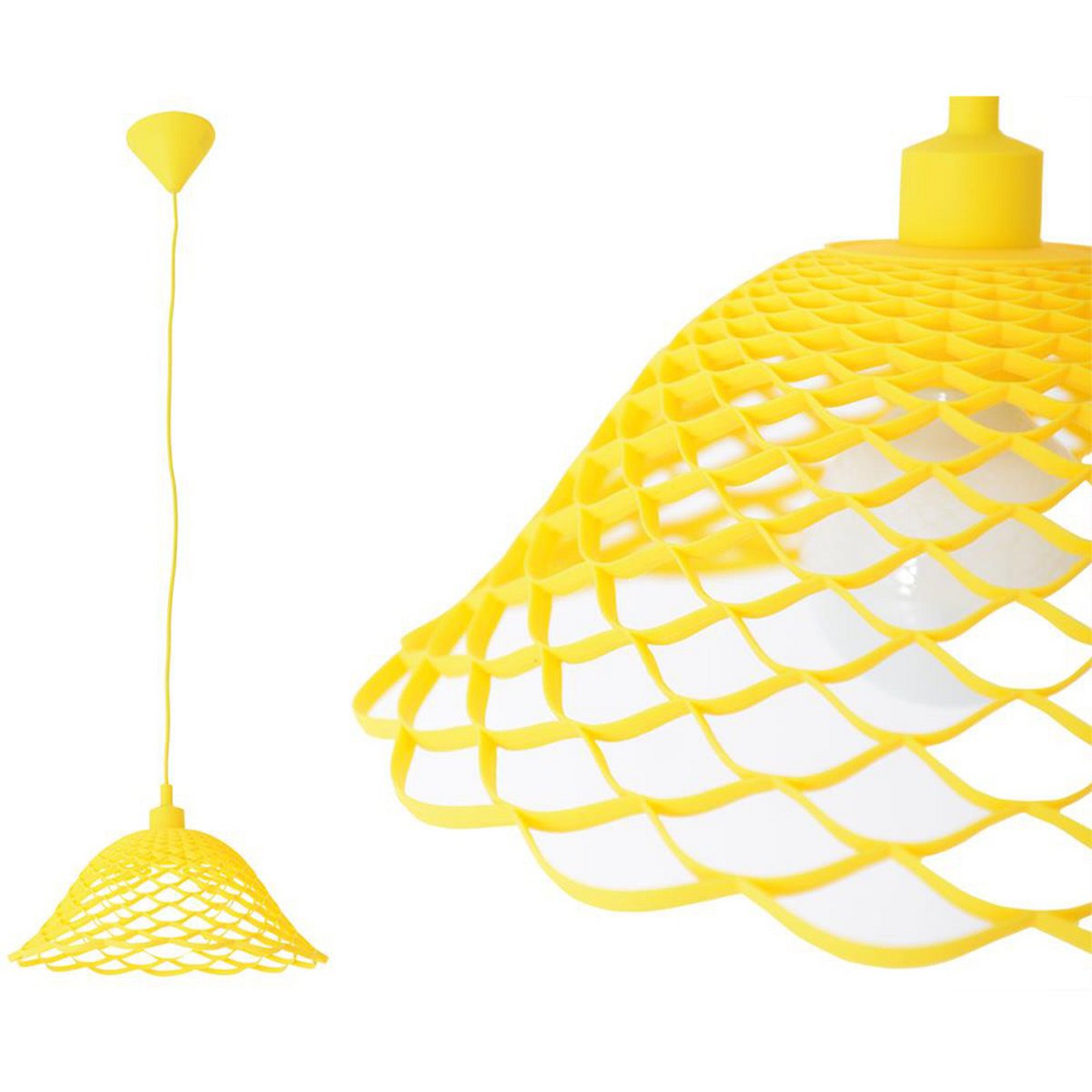 Siliconen hanglamp "cera" in geel