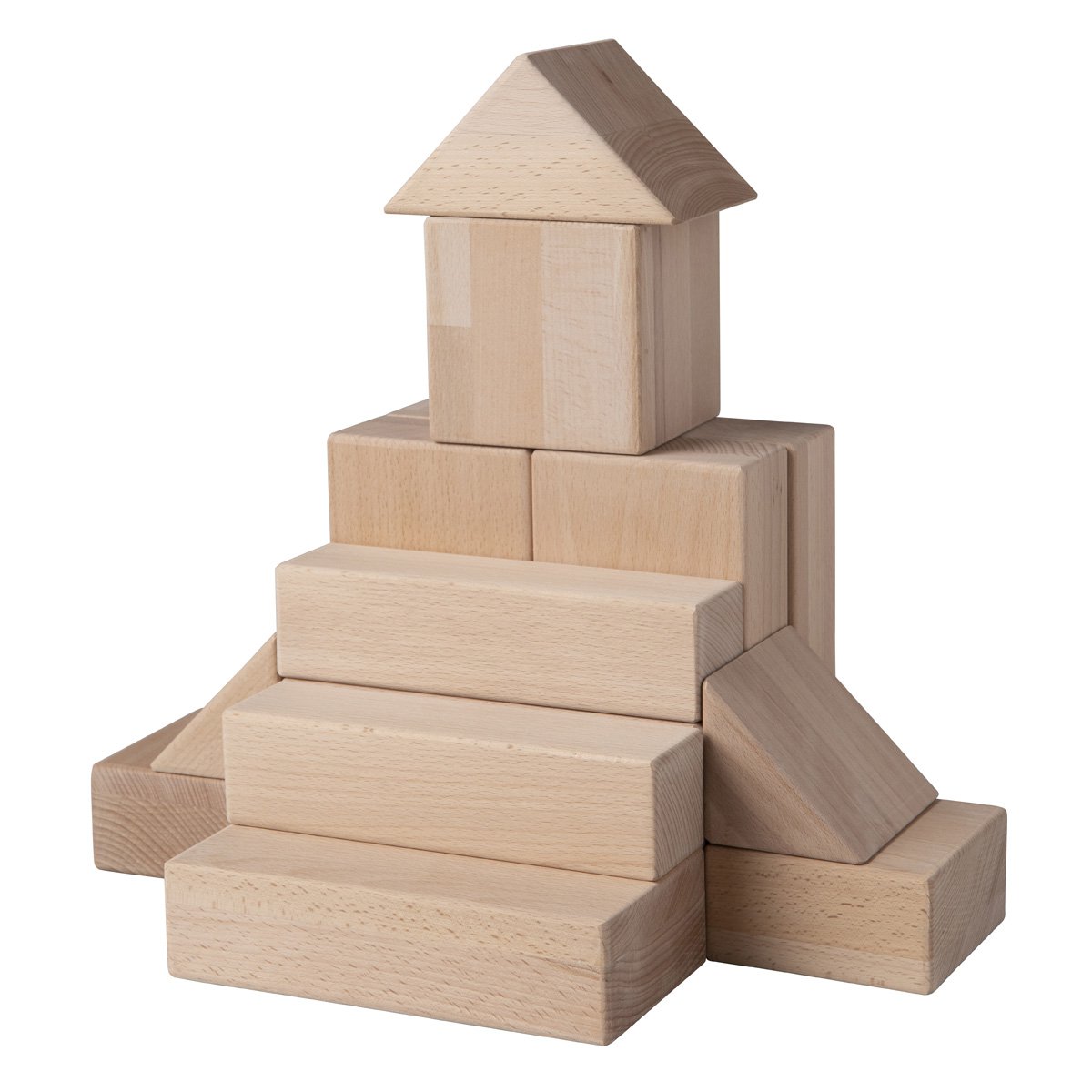 Van Dijk Toys Haagse blokkenset / houten blokken set 10cm (Kinderopvang kwaliteit)