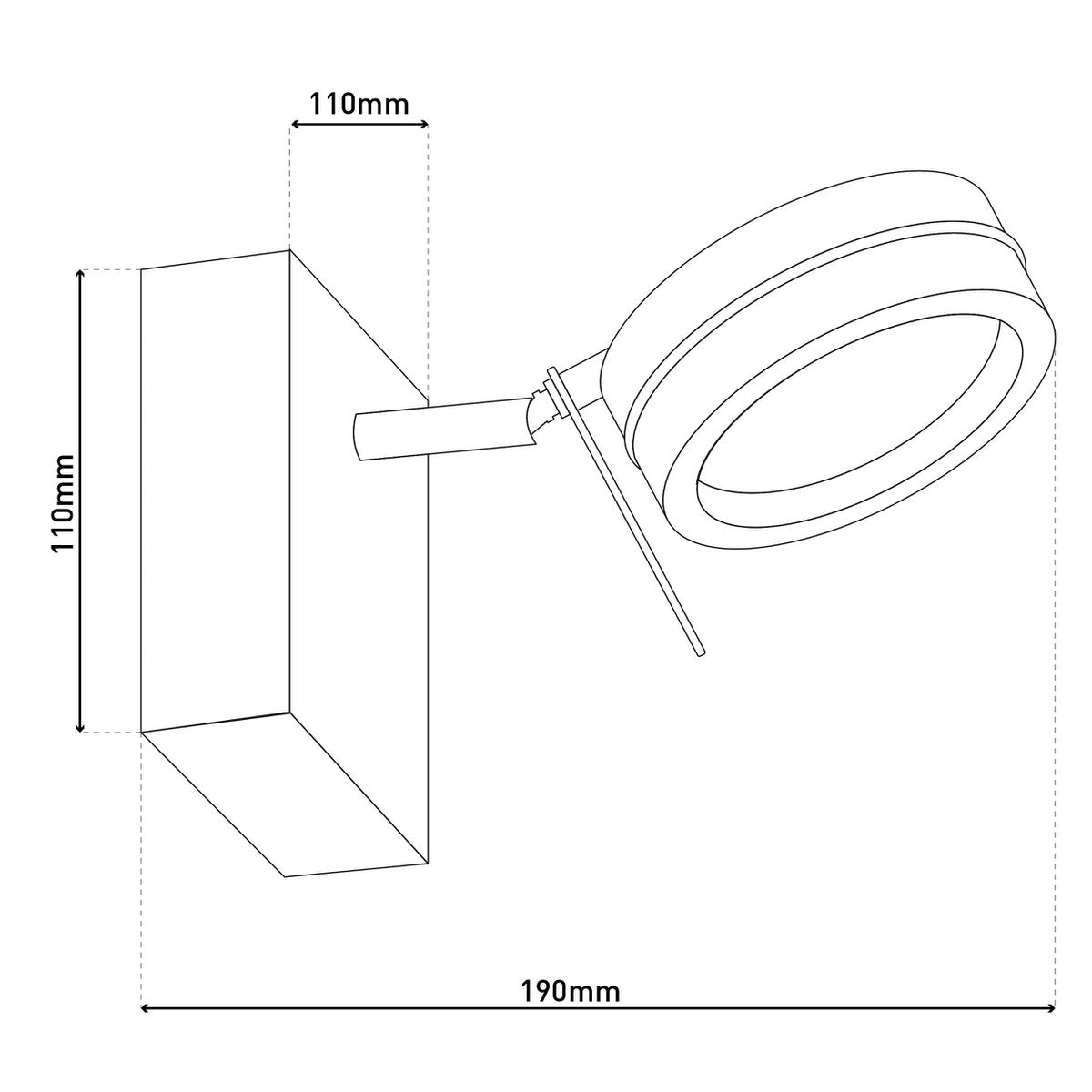 LED wand- en plafondlamp "Triberg"
