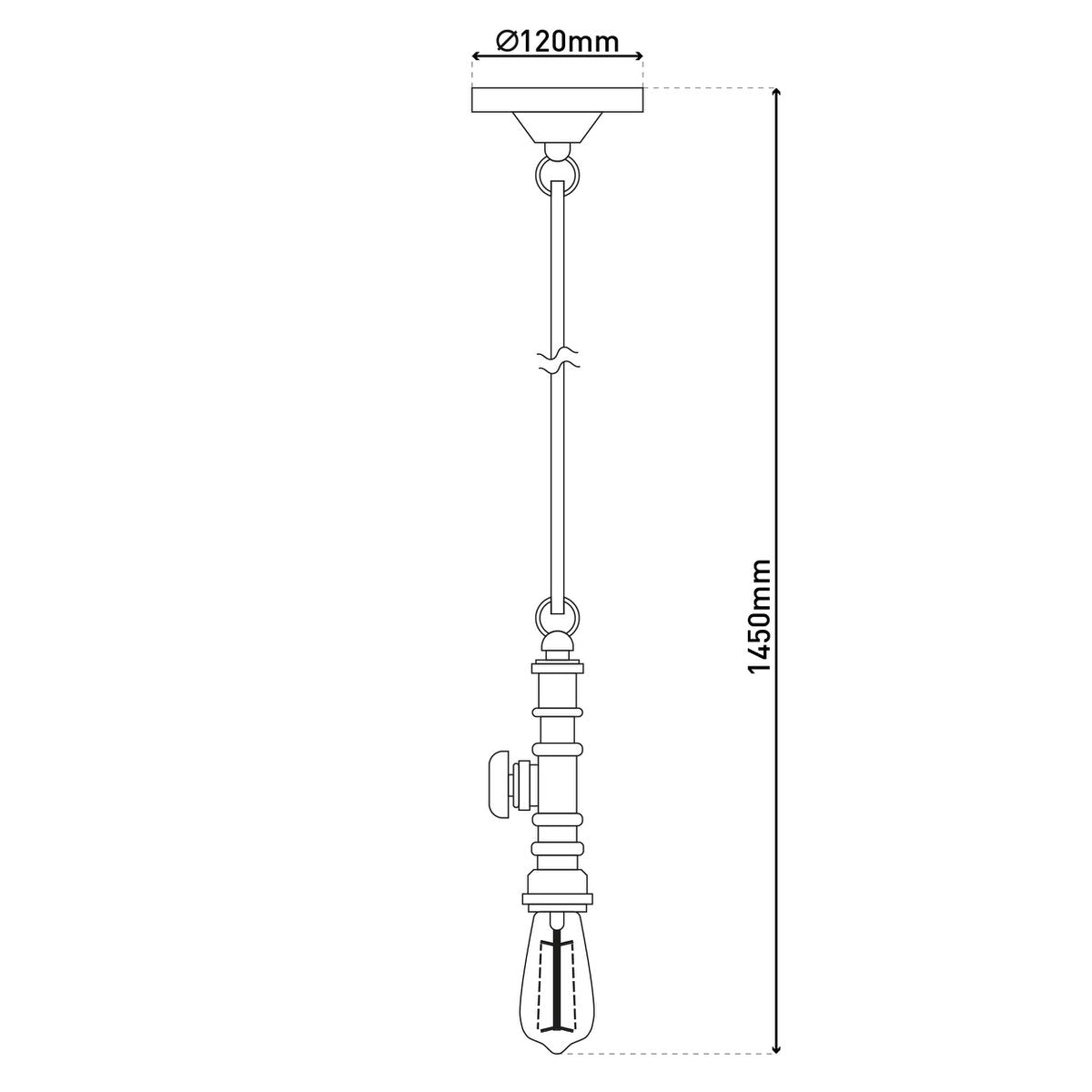 Hanger lamp "regia", rood metaal, henneptouw, E27 -versie, verlichting voor woonkamer, jeugdruimte of kantoor