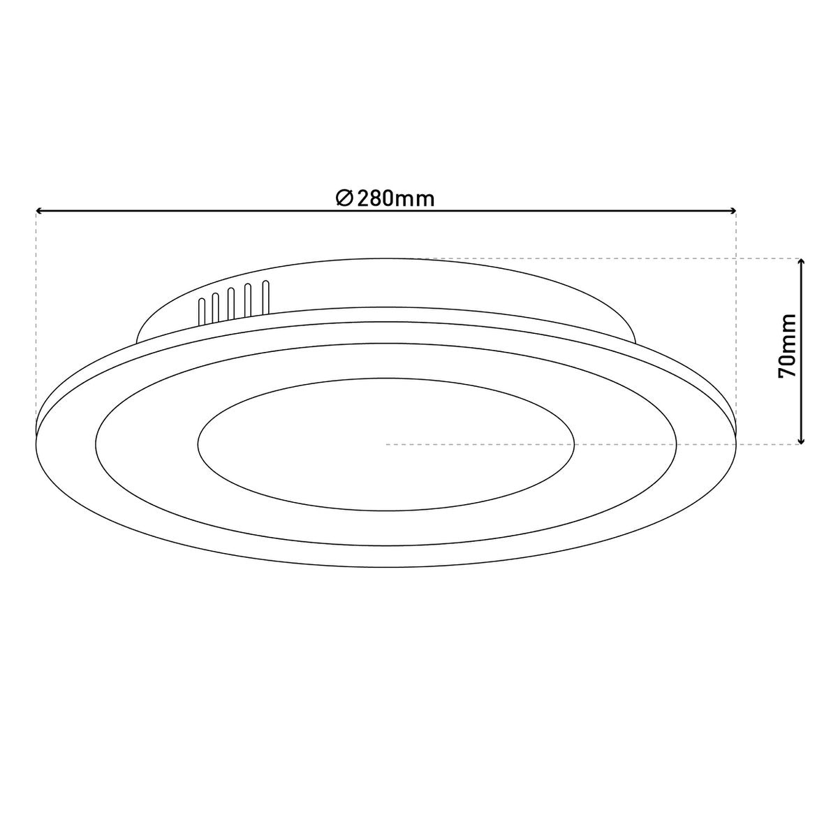 LED plafondlamp "Chur" met kristaleffect