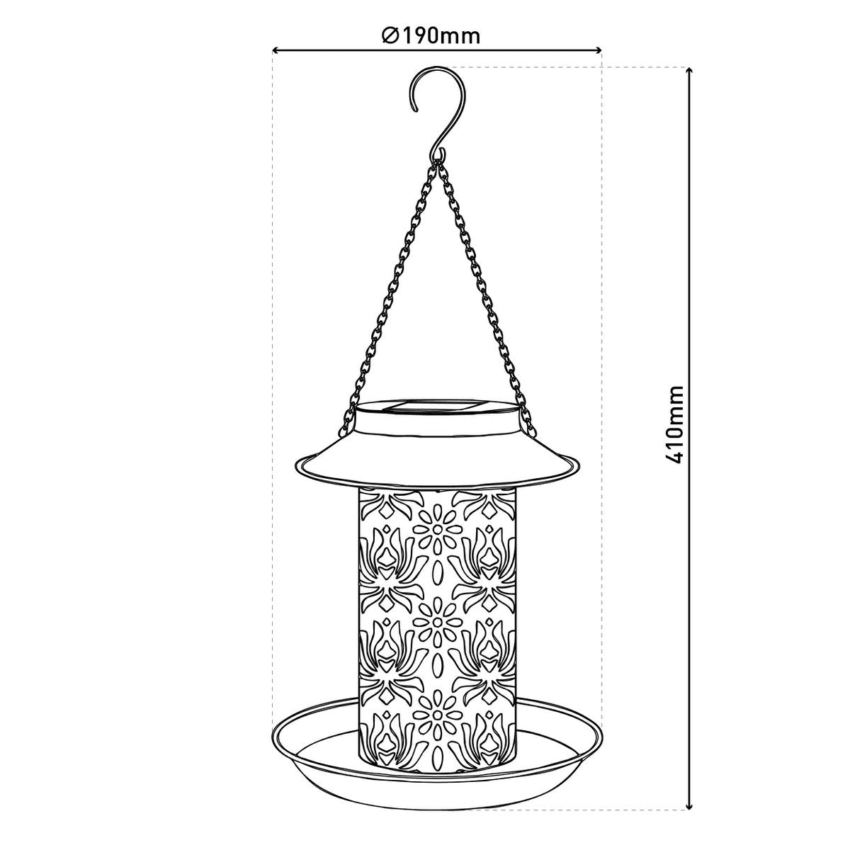 LED Solar Lamp "Helga", voor buiten, decoratie - metaal en plastic, in Altonsing, met geïntegreerde LED