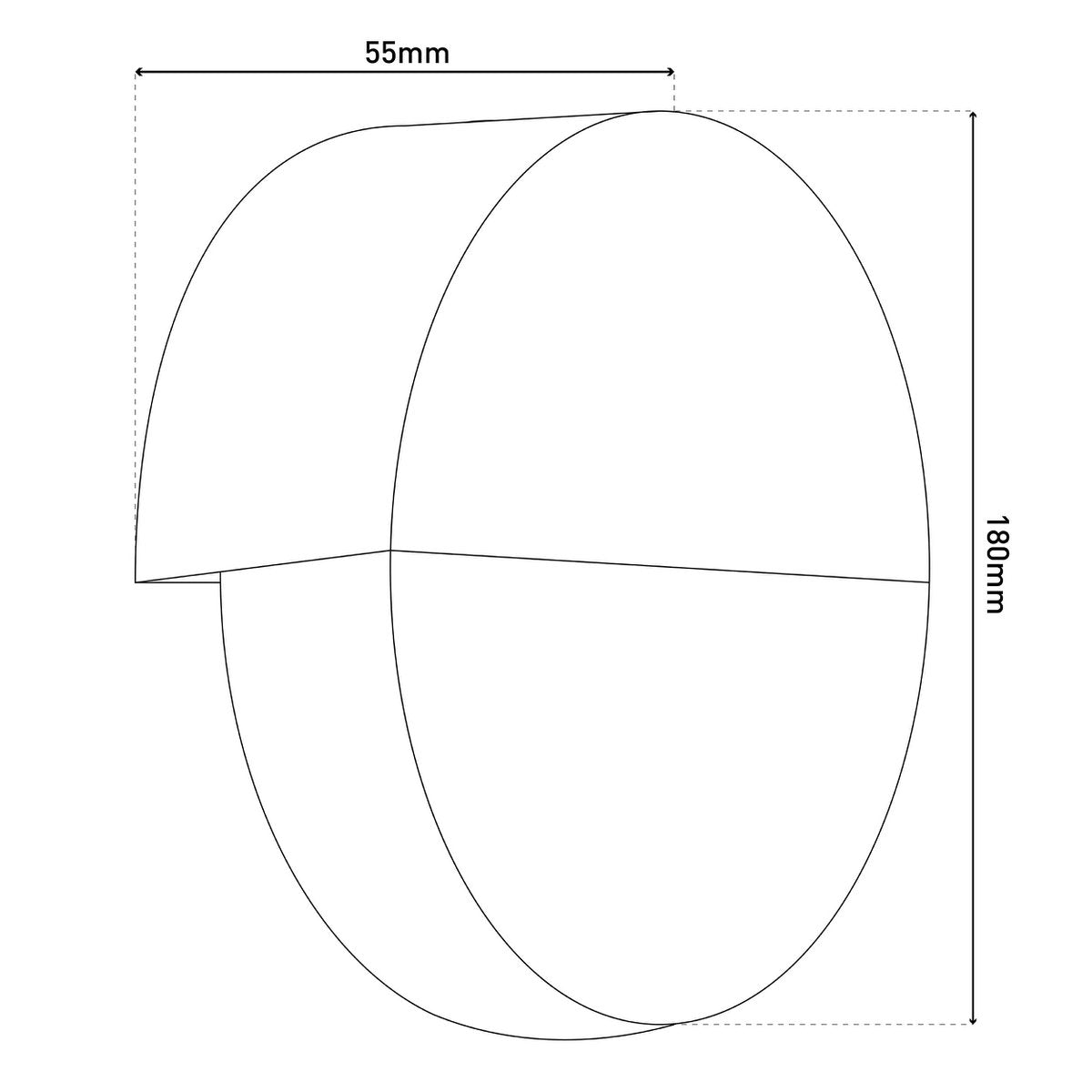 LED -wandlamp "Sobrio", gemaakt van metaal en plastic in antraciet, met geïntegreerde LED