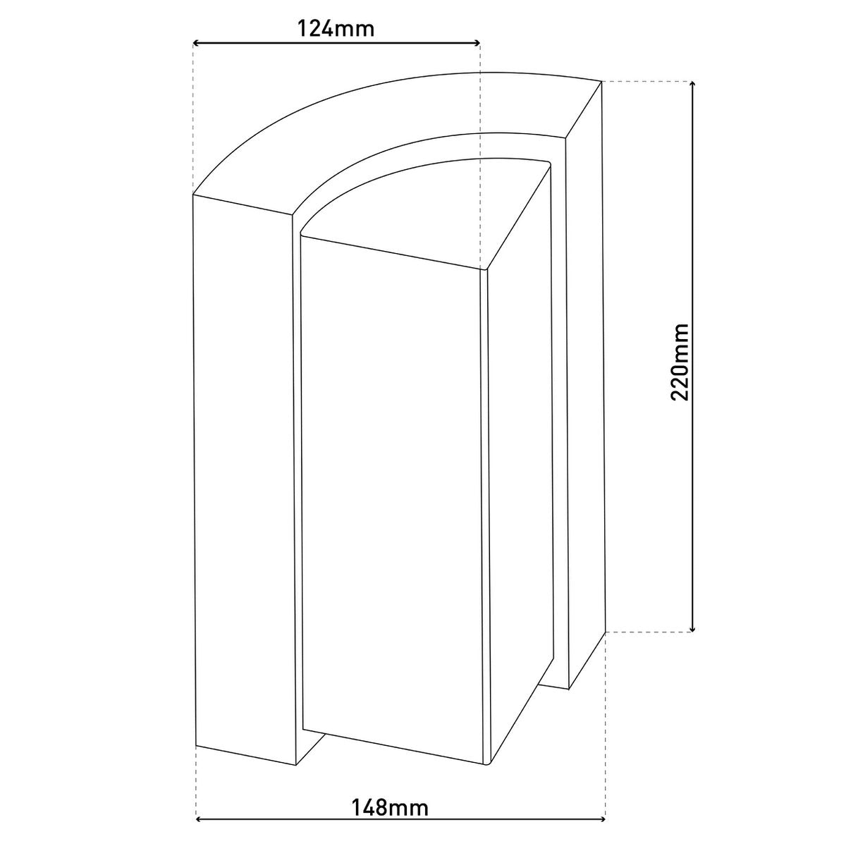 LED op de buitenwandlamp "RICO" 14,8 cm hoog, gemaakt van metaal en plastic in antraciet, met geïntegreerde LED