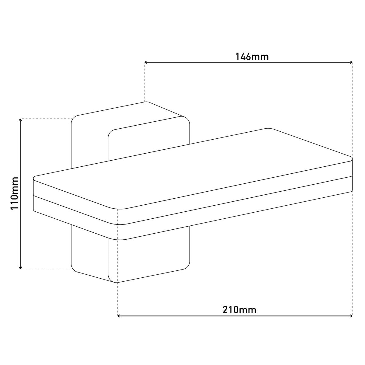 LED Outer Wall Lamp "Clair", gemaakt van metaal en plastic in antraciet, met geïntegreerde LED