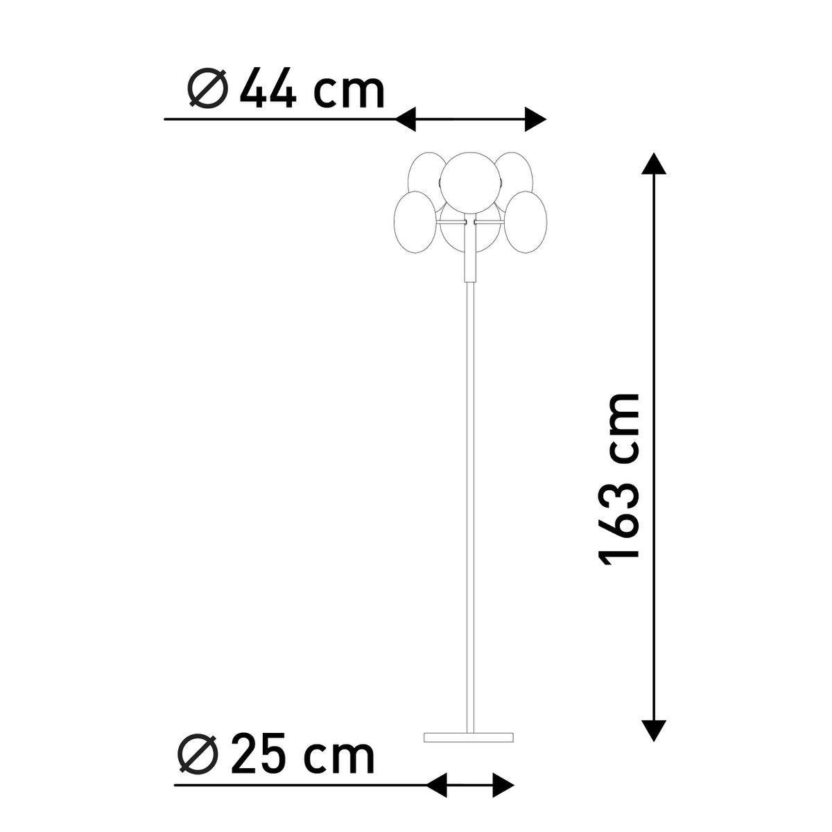 Vloerlamp "ORION" oranje