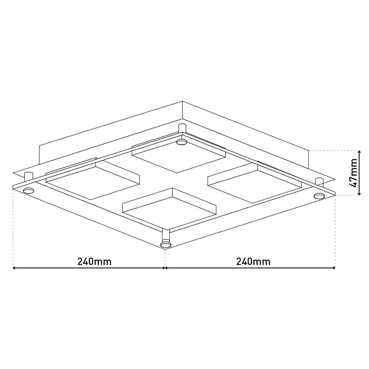 LED -plafondlicht "Edinburgh"