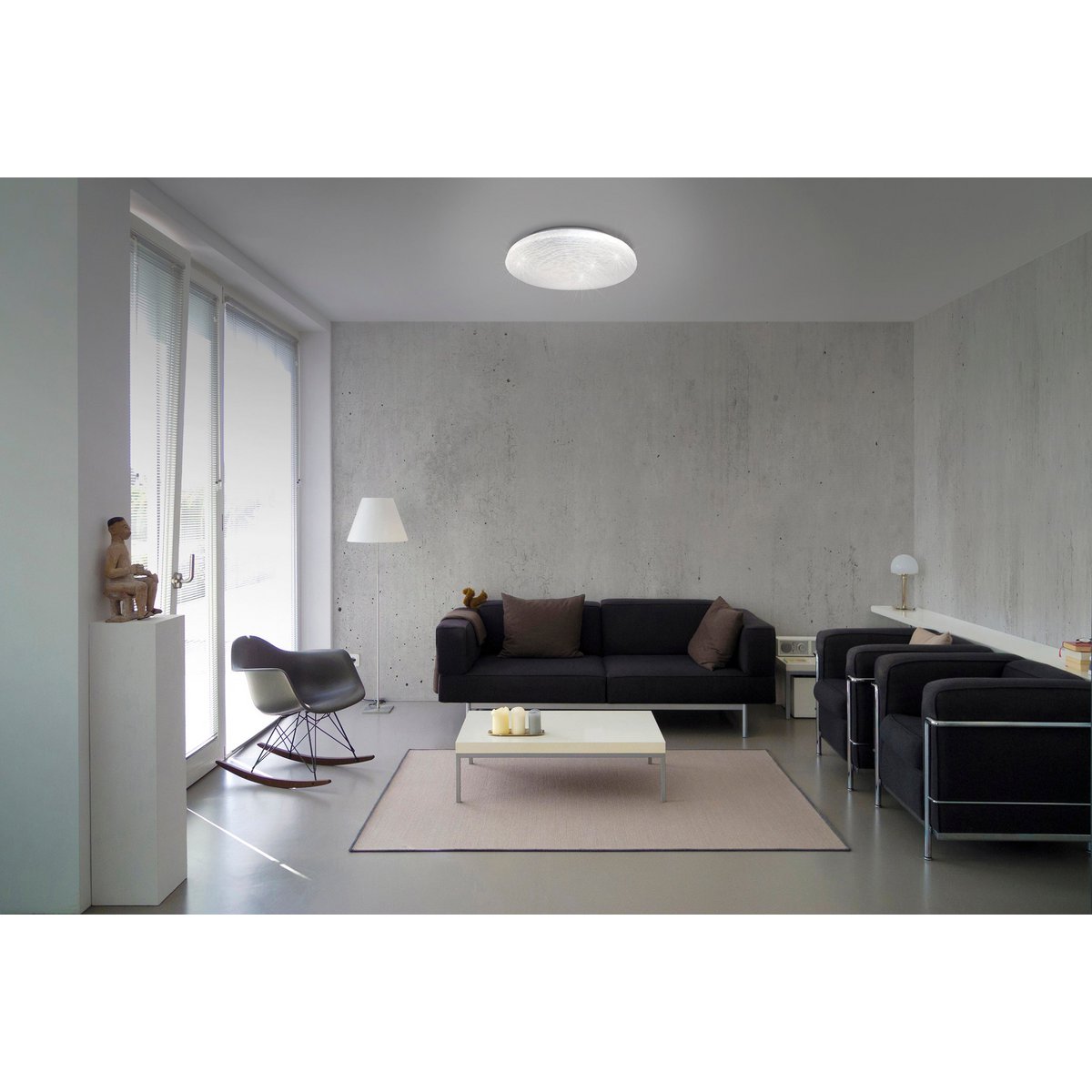 LED plafondlamp "Polaris" d: 48cm kristaleffect