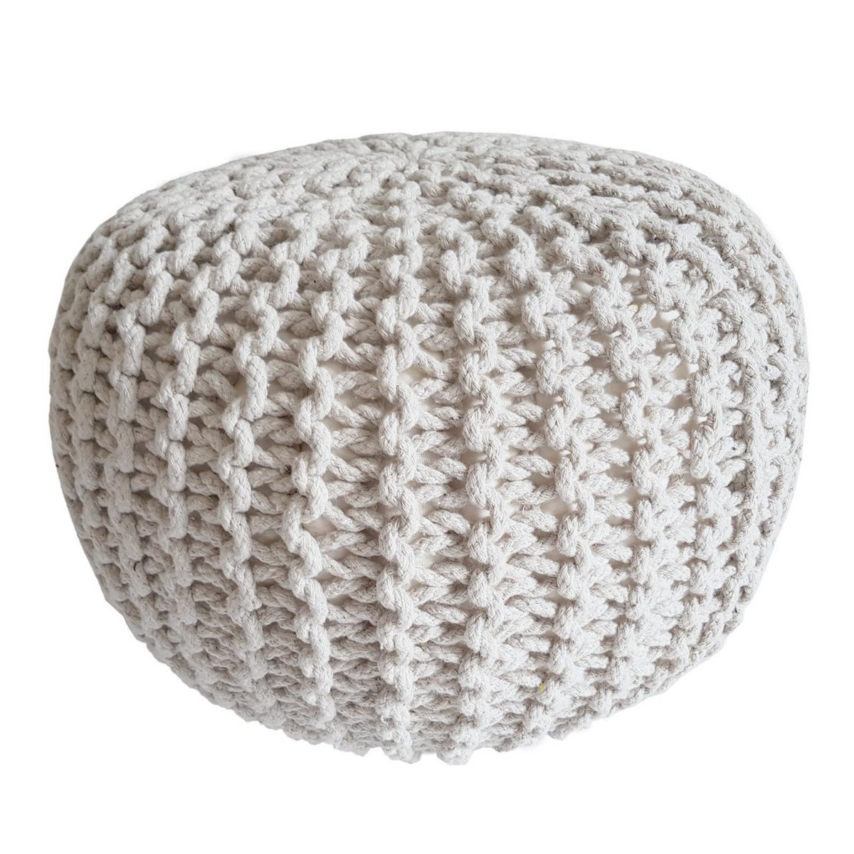 Brei -ontlasting pouf Ø 45 H 30 cm cm stoel pouf breien vloer kussen