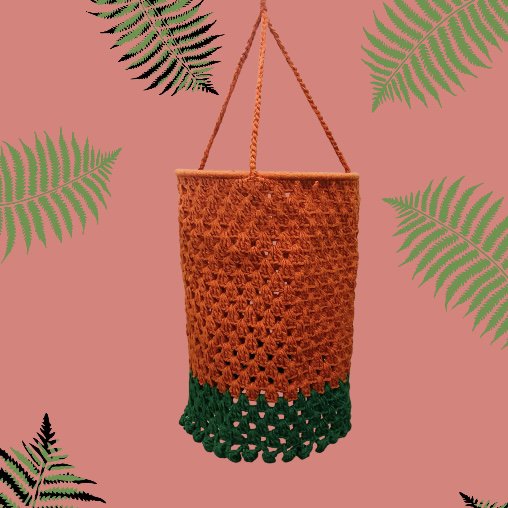 Luna -Leena Lampion Crochet - Orange - Organic Cotton - Hand Haak in Nepal