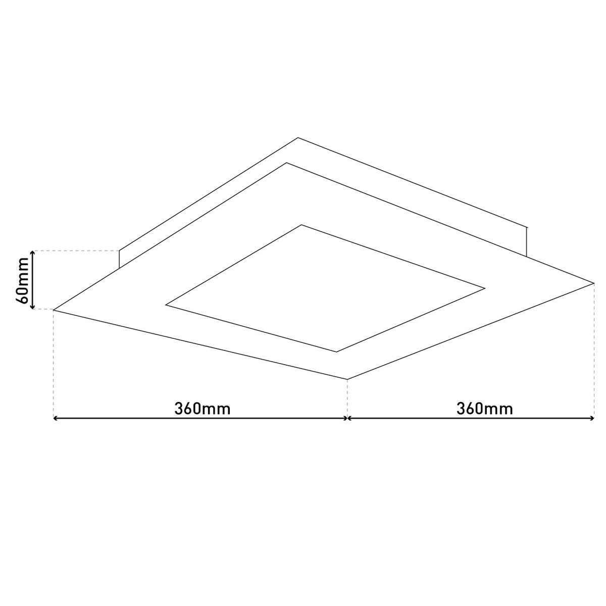 LED plafondlamp "Glasgow" d:36cm