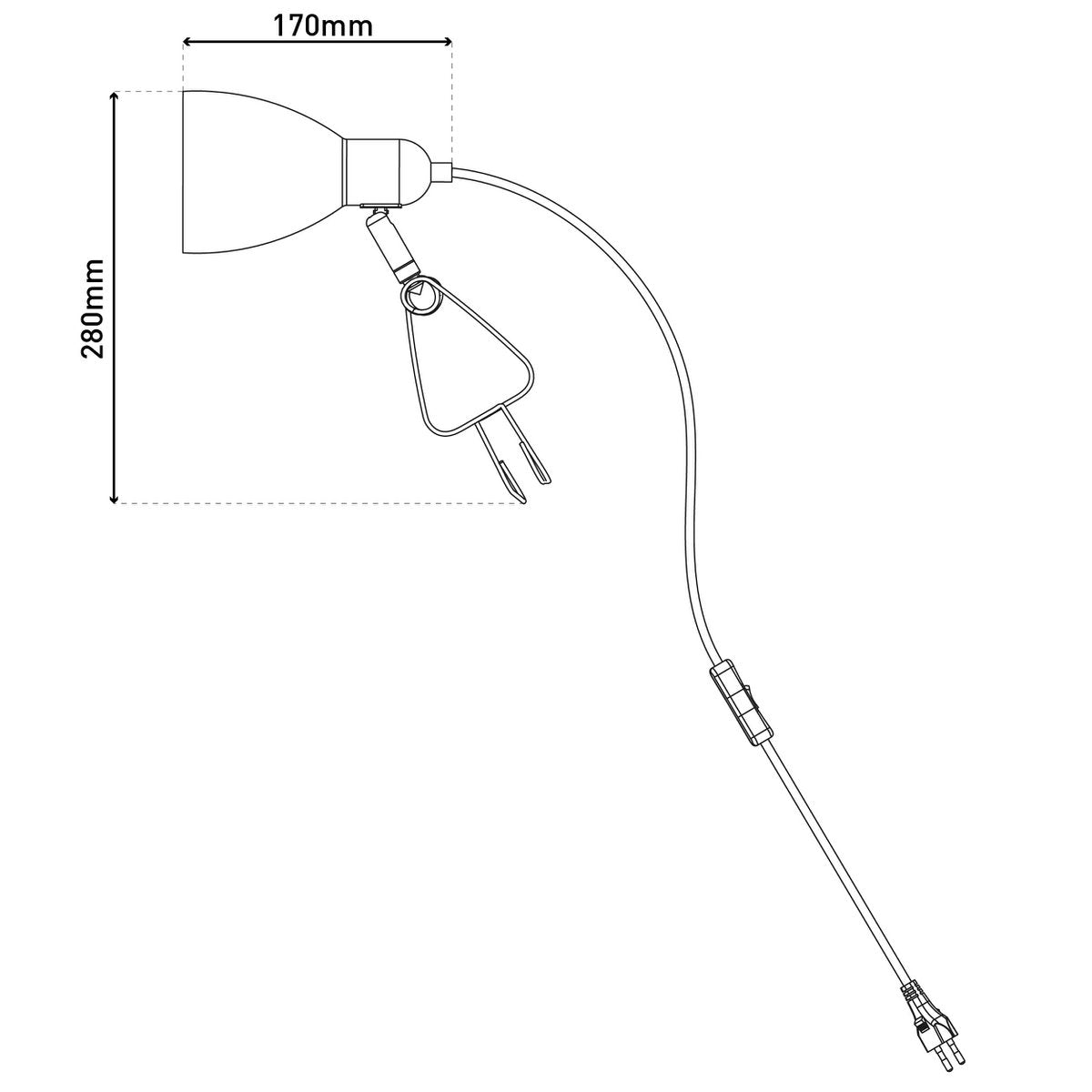 Klemtafels "Mara" Matt White voor E14 Max. 18 Watt, voor interieurs, 28 cm hoog