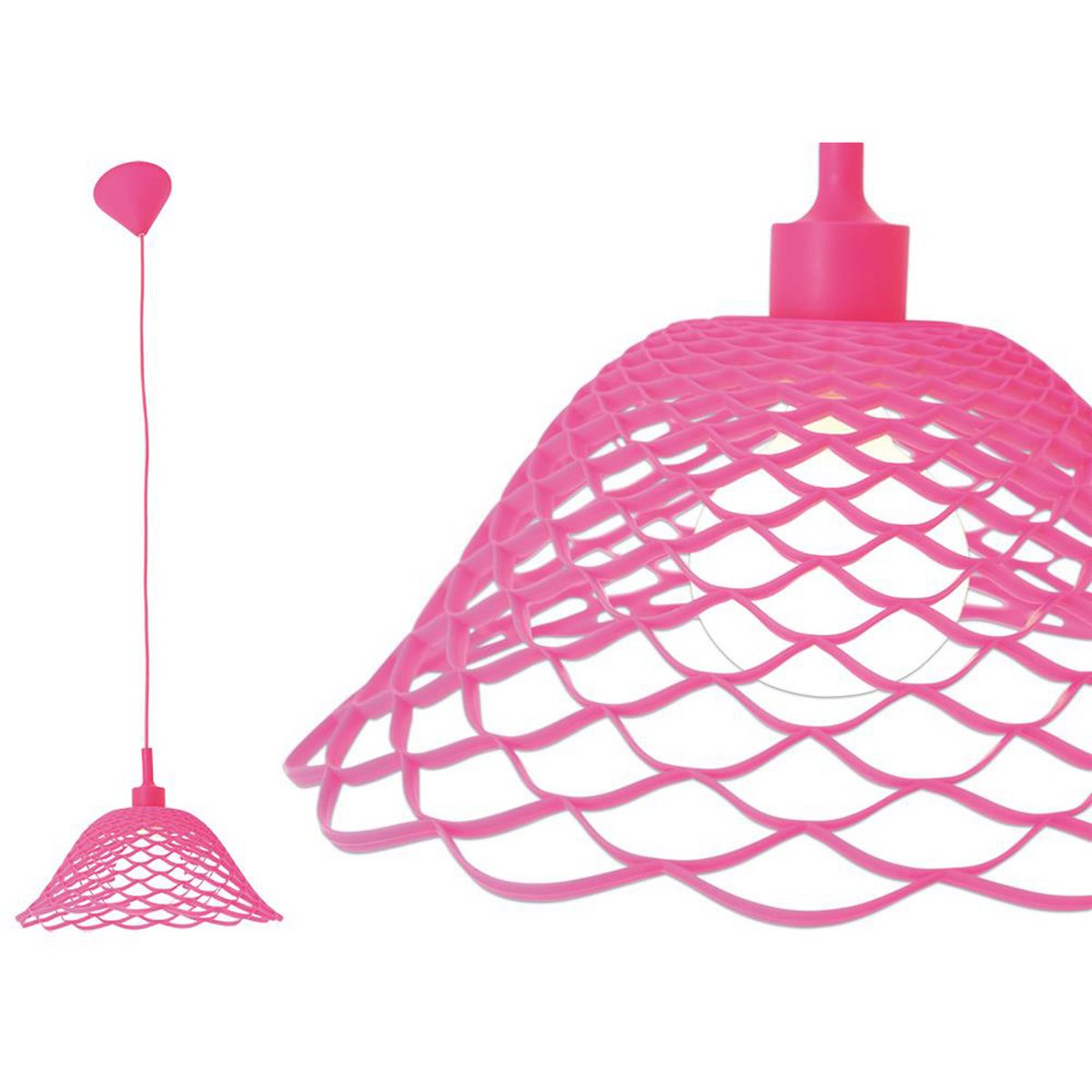 Siliconen hanger lamp "cera" in roze