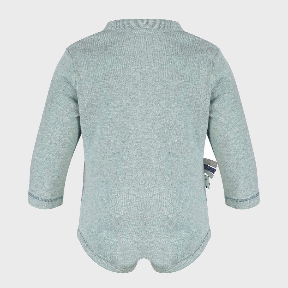 OrganicEra biologische baby rompertje met lange mouwen, aqua