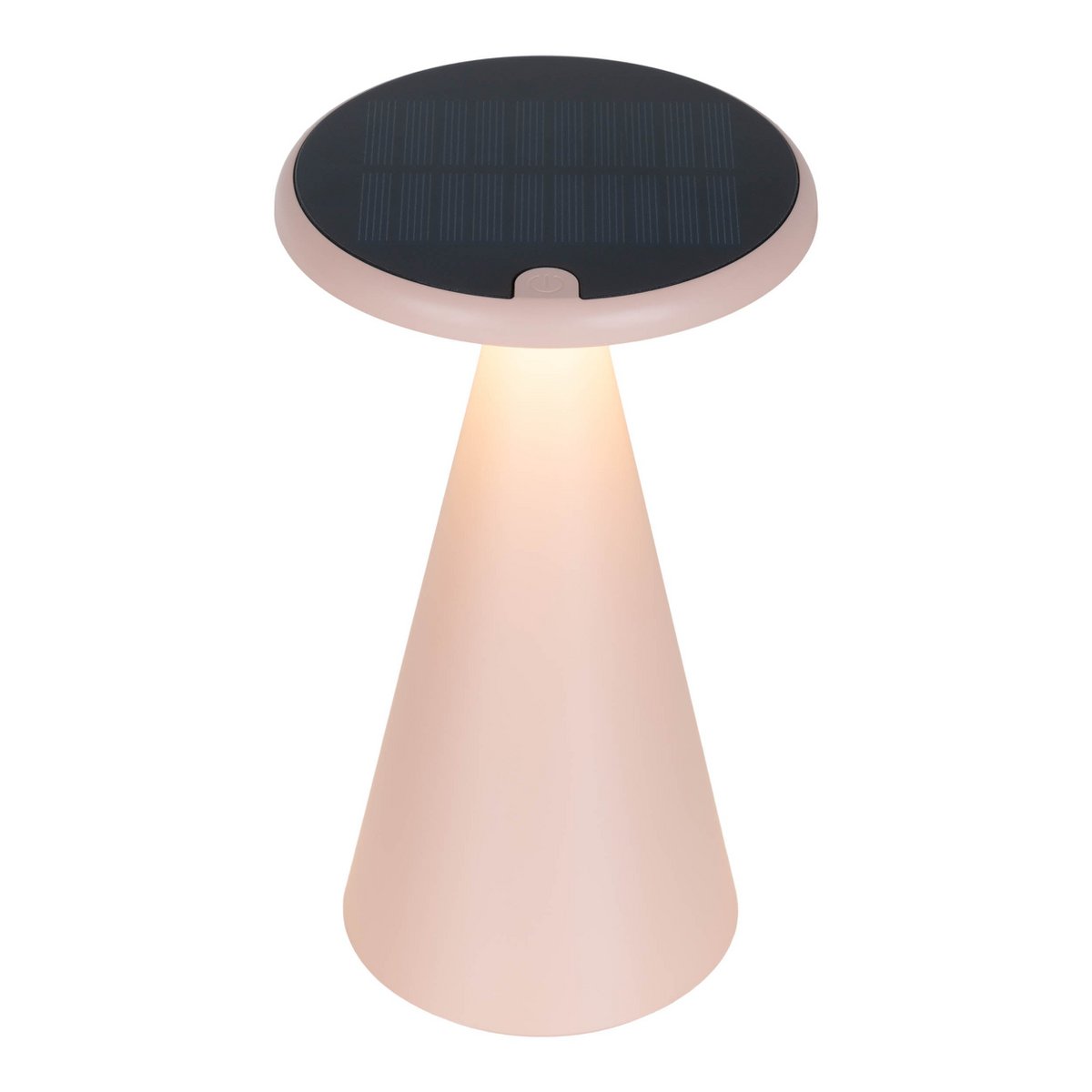 Zonne -batterijlamp "Palu" voor buiten en binnen, gemaakt van plastic in roze, 20 cm hoog