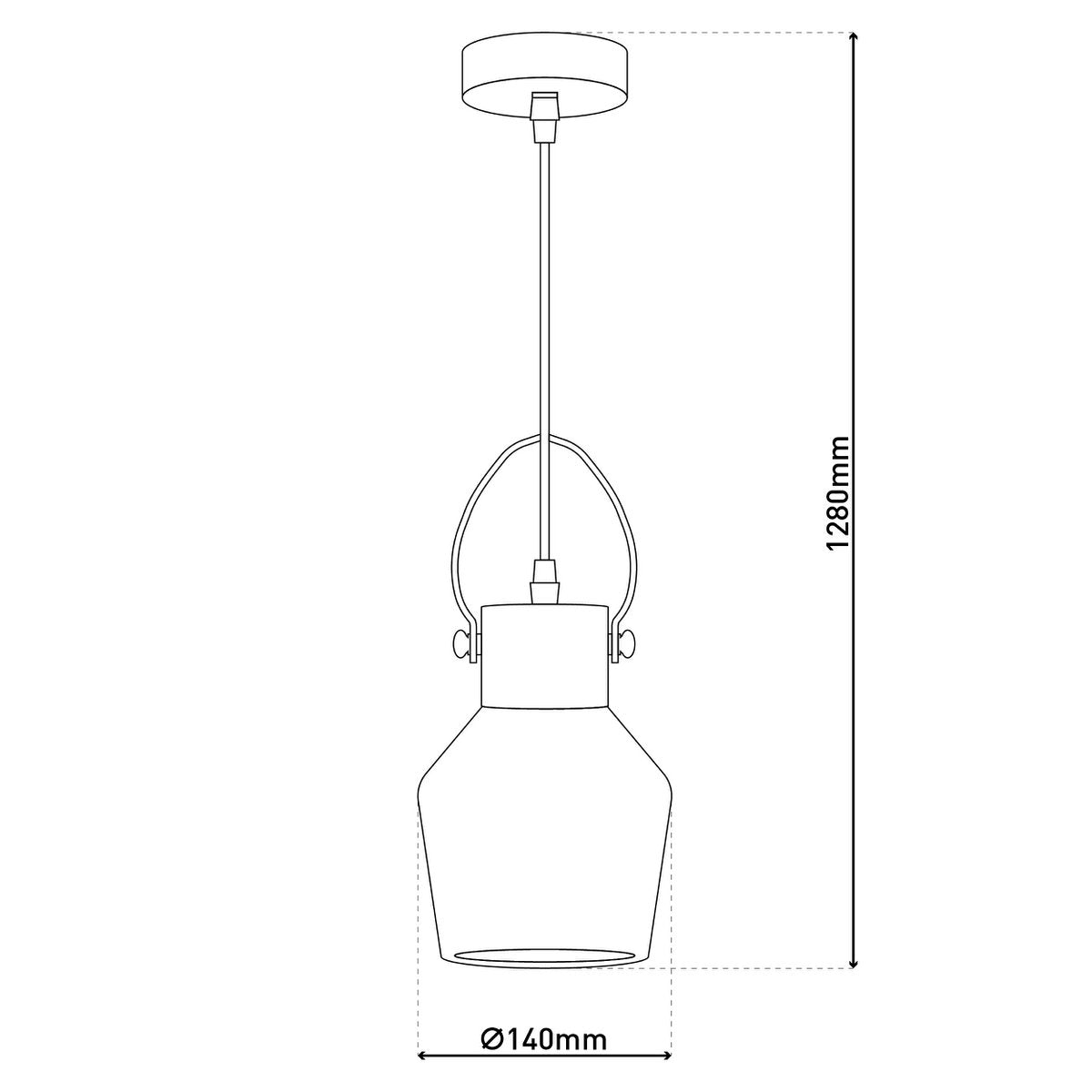 Glazen hanglamp "Alex"