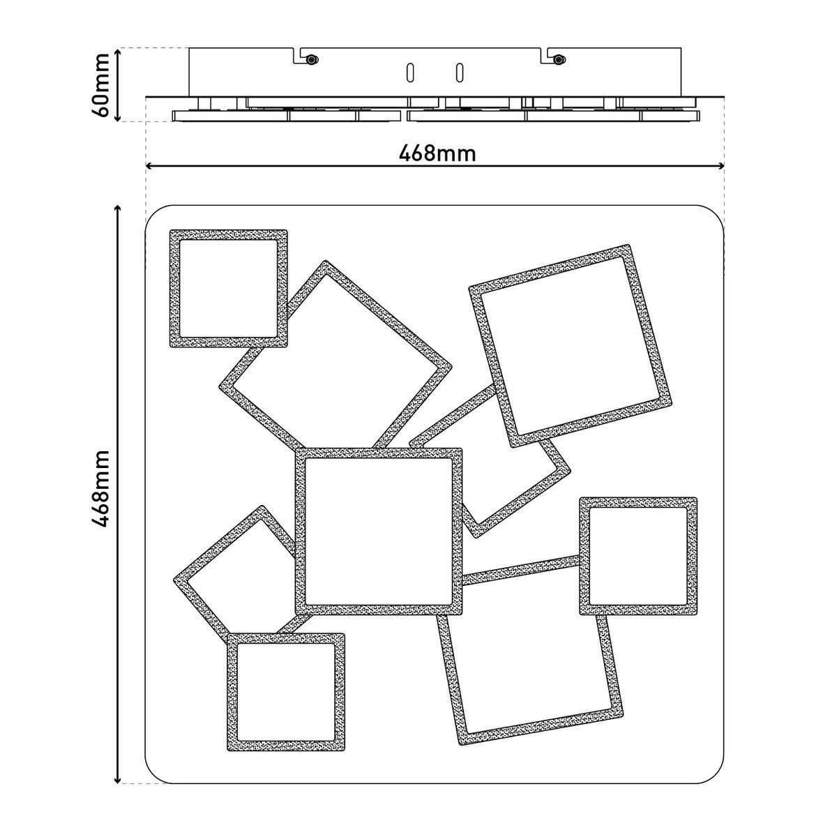 LED -plafondlicht "Vincent" L: 46,8 cm