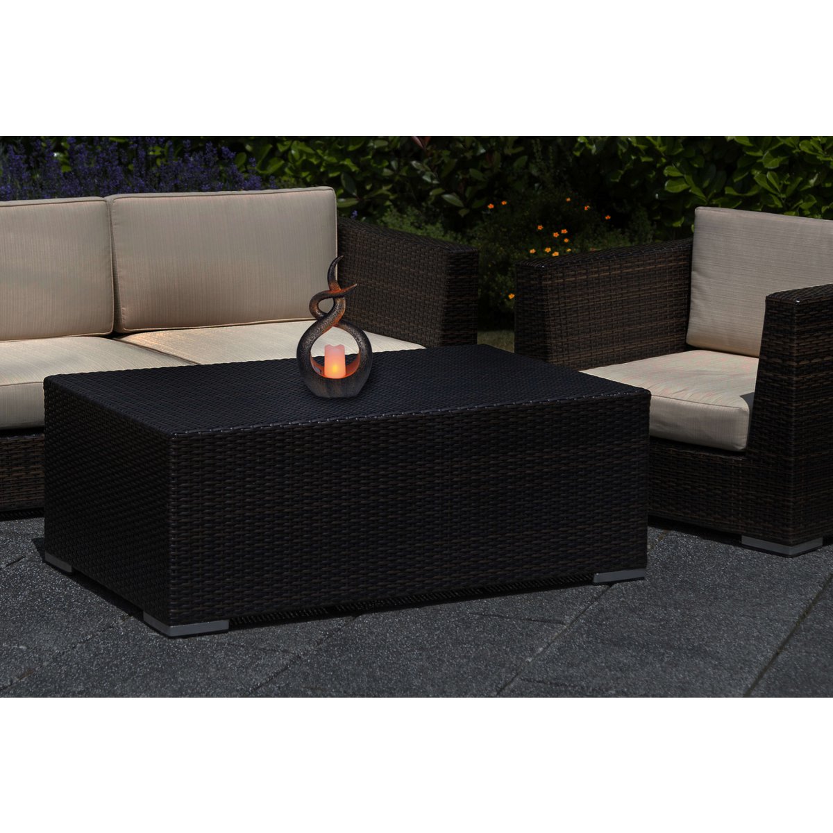 LED Solar Decol Light "Candle Flame", voor buiten, bruin plastic, geïntegreerde LED.