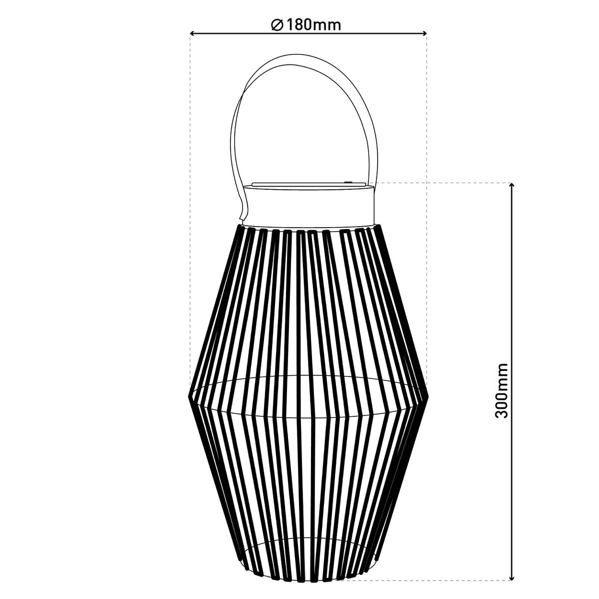 LED ZONNELIJKE LICHT "KORBINIAN" voor tuin en terras, decoratieve lamp gemaakt van metalen en plastic koordbedekking in de natuur, LED's stevig geïnstalleerd, zonnelamp voor buiten 30 x 18 cm