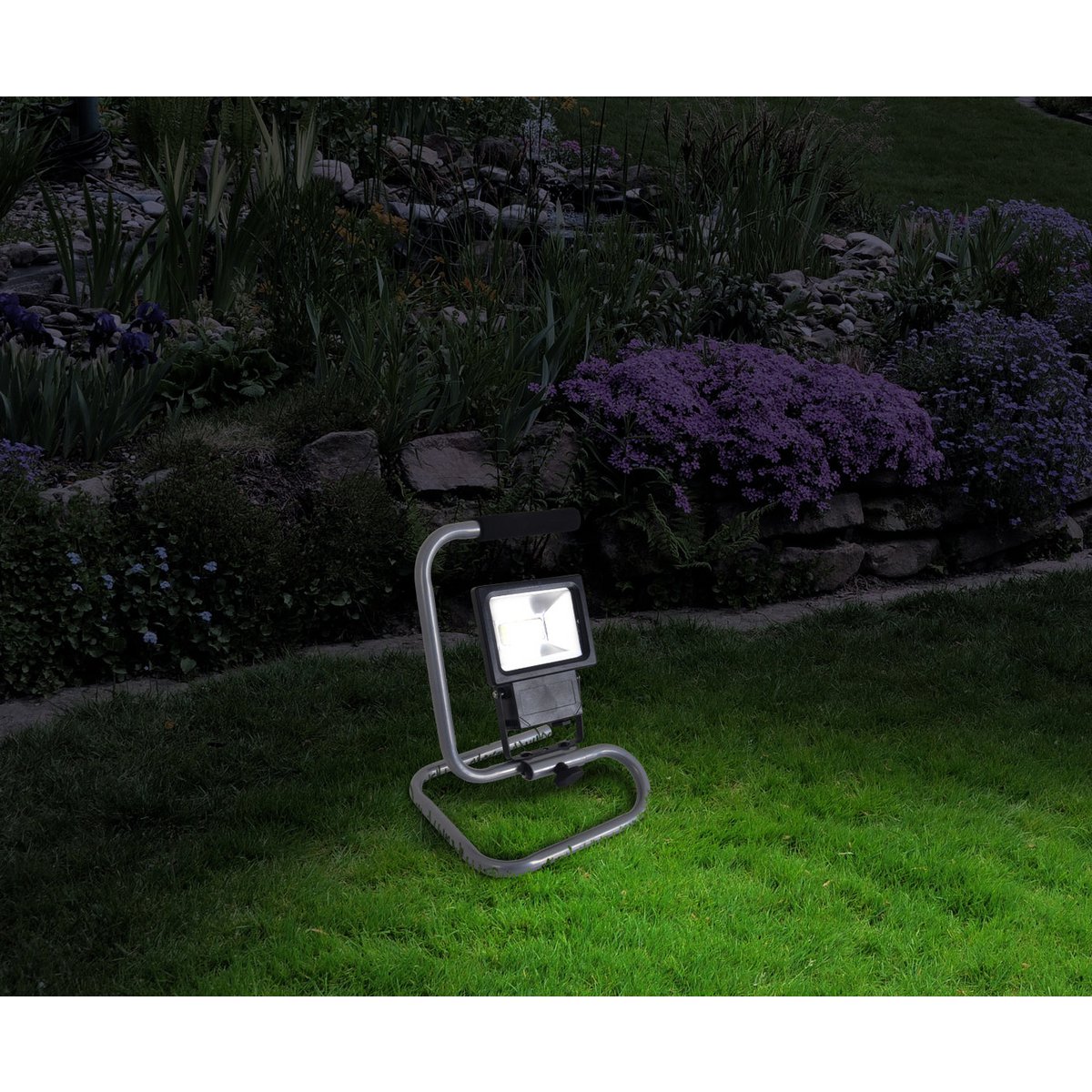 LED Outer Light "Baro" gemaakt van metaal en glas in het zwart, met geïntegreerde LED