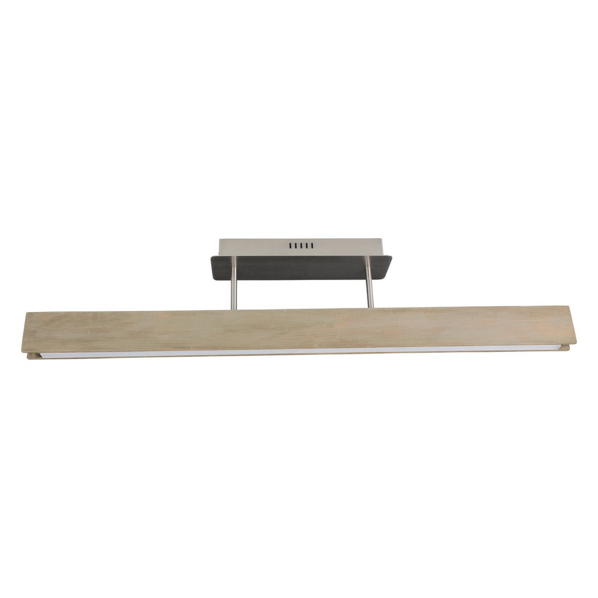 LED -plafondlicht "recht", 97,5 cm lang, gemaakt van metaal, hout, acryl en ashout, voor woonkamers en kantoor