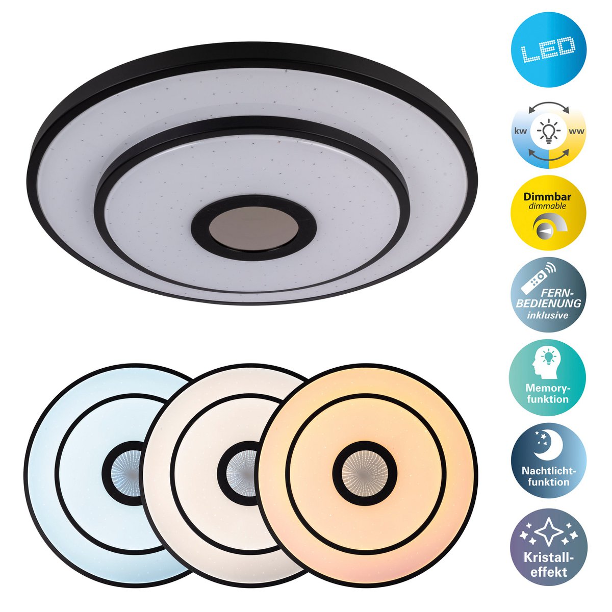 LED -plafondlicht "Genua" D: 49,5 cm