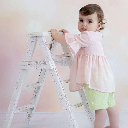 OrganicEra biologische hennep babyblouse, roze