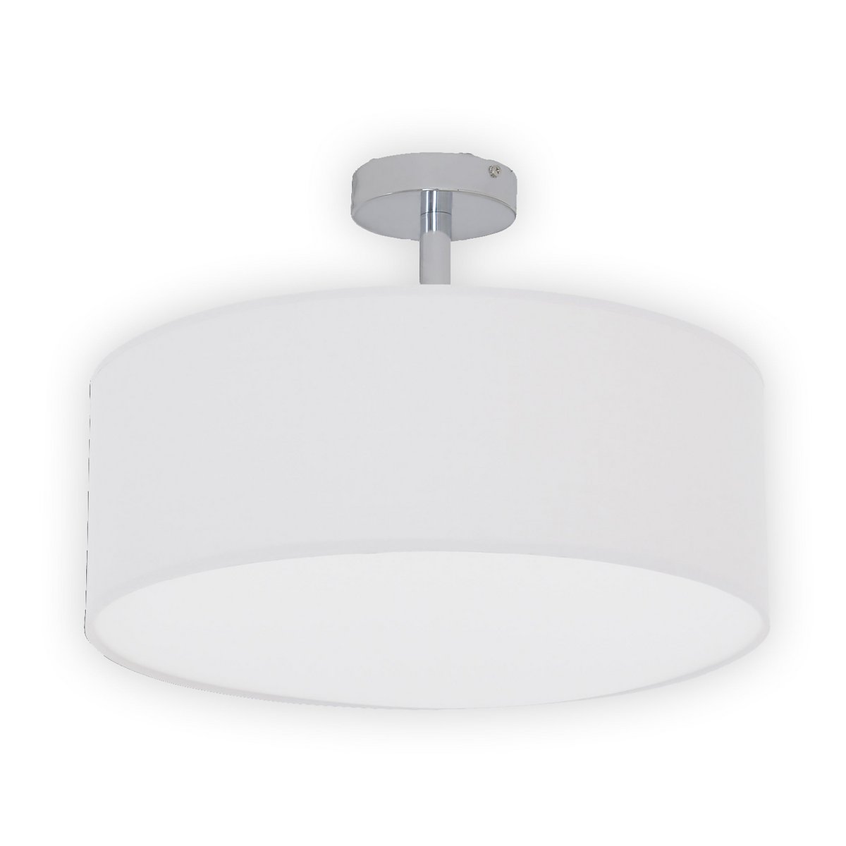 Textielplafondlicht "New York", klassieke plafondlamp met tekstbladen in wit, E27 -aansluiting, 40 cm diameter, geschikt voor de hele woonruimte