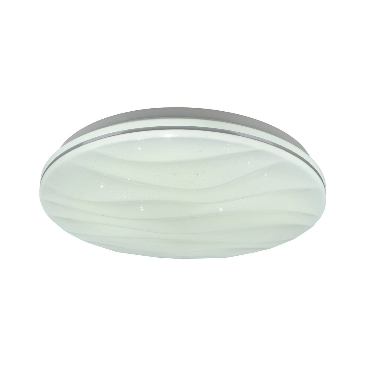 Smart Home LED -plafondlamp "Austin" met kristaleffect, veel functies, gemaakt van metaal en plastic, wit, met geïntegreerde LED's, verlichting voor woonkamers of kantoor