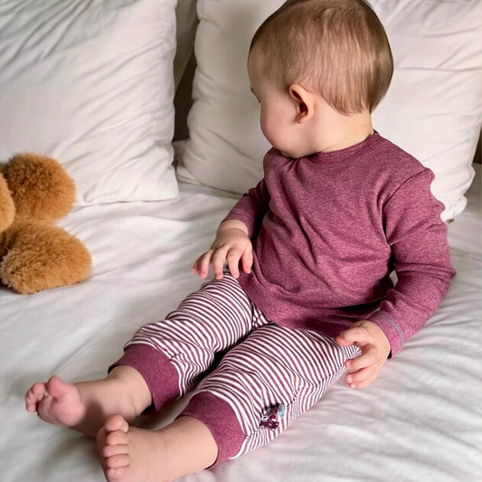 OrganicEra biologische baby-l/s-t-shirt, bordeaux