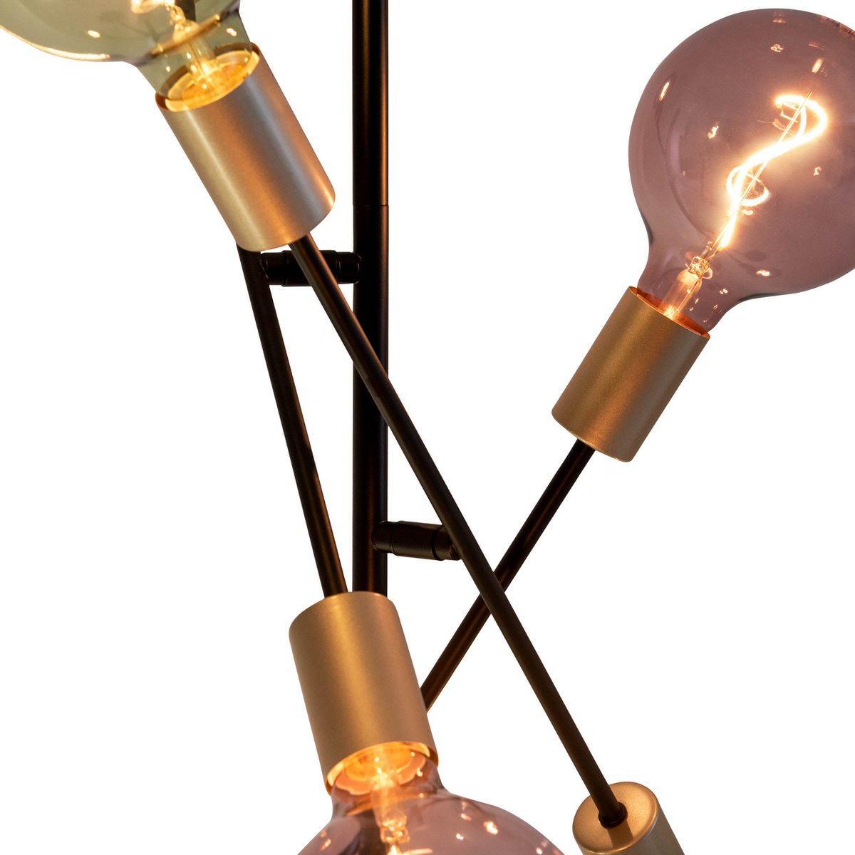 Staande lamp "Modo" gemaakt van zwart in zwart, versies in goud, E27 -aansluiting, vloerlamp voor woonkamer, eetkamer, keuken, gang, gang of kantoor, 150 x 49 cm