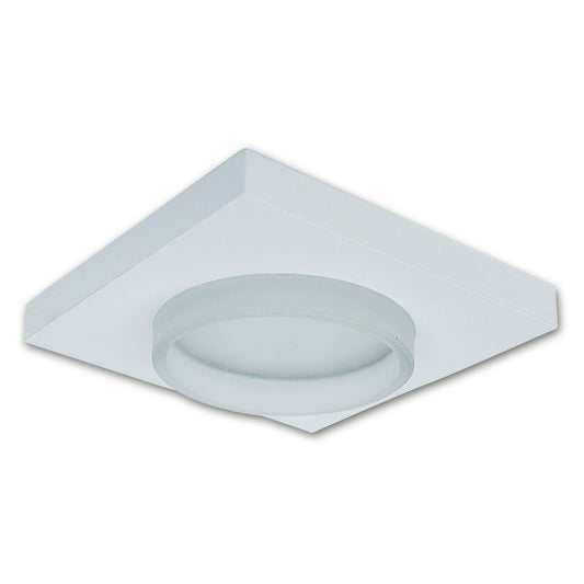 Setup Spot "Miro" 8,5 x 8,5 cm, 6,5 cm diep, aluminium -gekleurd metaal, Matt Acryl, 6 watt, warm wit