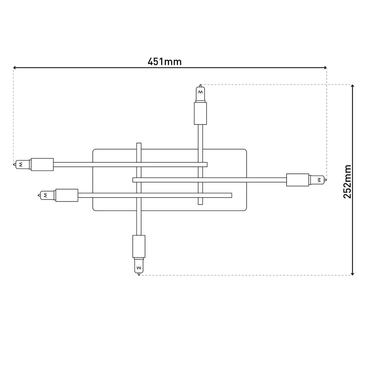 LED -plafondlamp "Ancona" met achtergrondverlichting gemaakt van metaal in zwart en messing, G9 -versies, lamp voor woonkamer, eetkamer, gang en kantoor, ca.