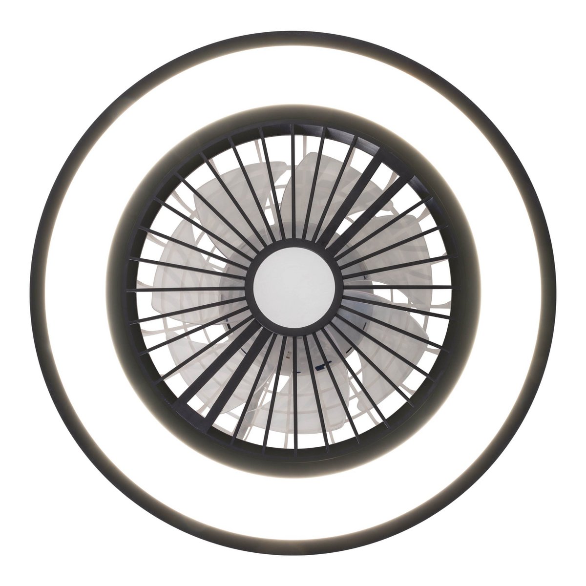 LED -plafondlichten + ventilator "arrioso" Ø 54 cm, gemaakt van metaal en plastic, met veel functies