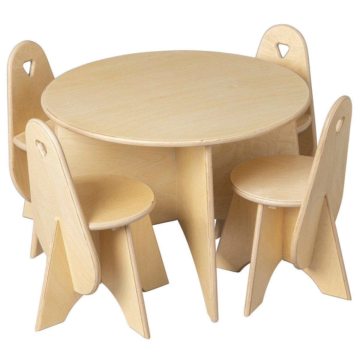 Pertina - Van Dijk Toys houten ronde kinder tafel Apollo voor Kleuters - Ø75 cm hoogte 60 cm