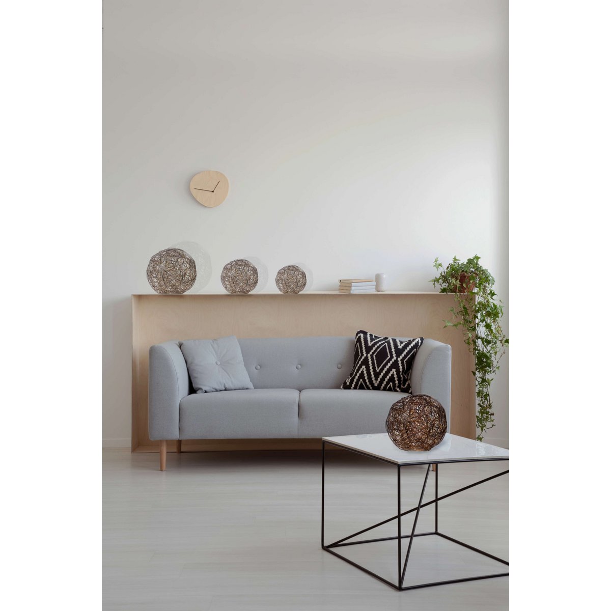 LED Outer Ball "Mistle" Ø 50 cm, voor buiten, vloerlamp - metaal - aluminium - met geïntegreerde LED - Decoratie buiten