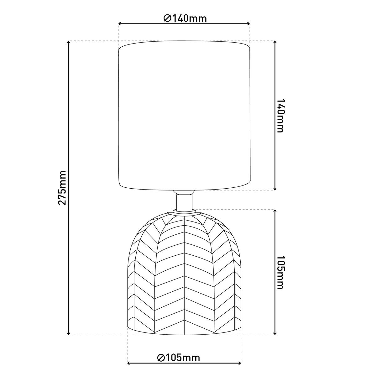 Keramisch tafellicht "folio" wit, tafellamp gemaakt van keramiek, wit, met E14 -aansluiting, voor eetkamer, woonkamer, gang of kantoor, 27,50 cm hoog