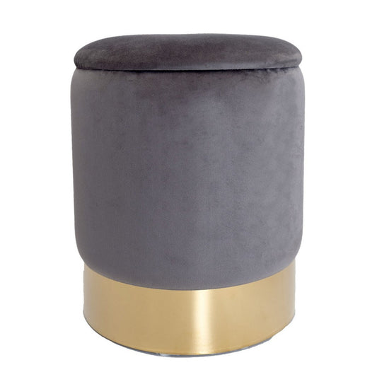 Velvet ontlasting decoratie -ontlasting en Pouf Decopouf Velours Stool met opslagruimte u.