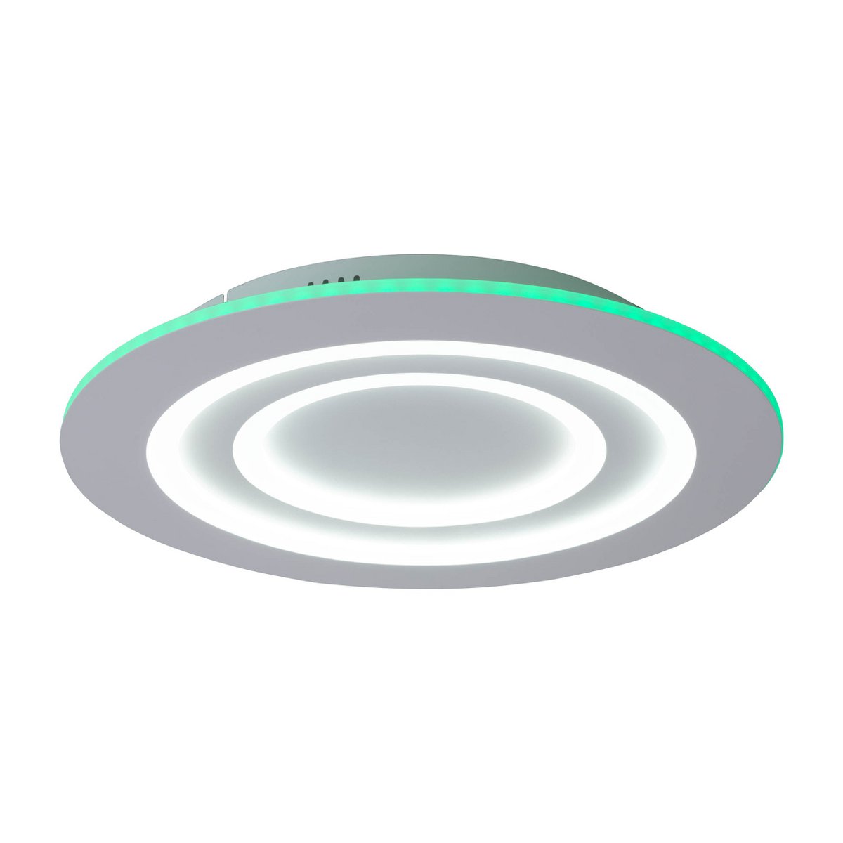 LED-plafondlicht "mirel" Ø 50 cm, 6 cm hoog, metaal en plastic in wit, geïntegreerde LED's, 2400 lm, dimmable, CCT-functie 3000-6500 K, RGB kleurverandering