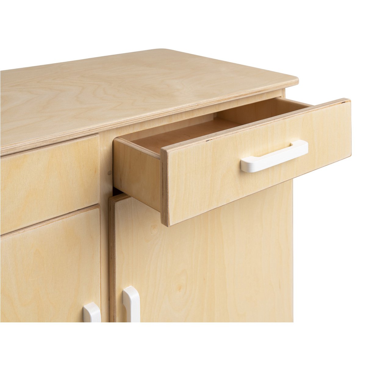 Van Dijk Toys houten speelgoed keuken / keukentje - Naturel met wit (Kinderopvang kwaliteit)