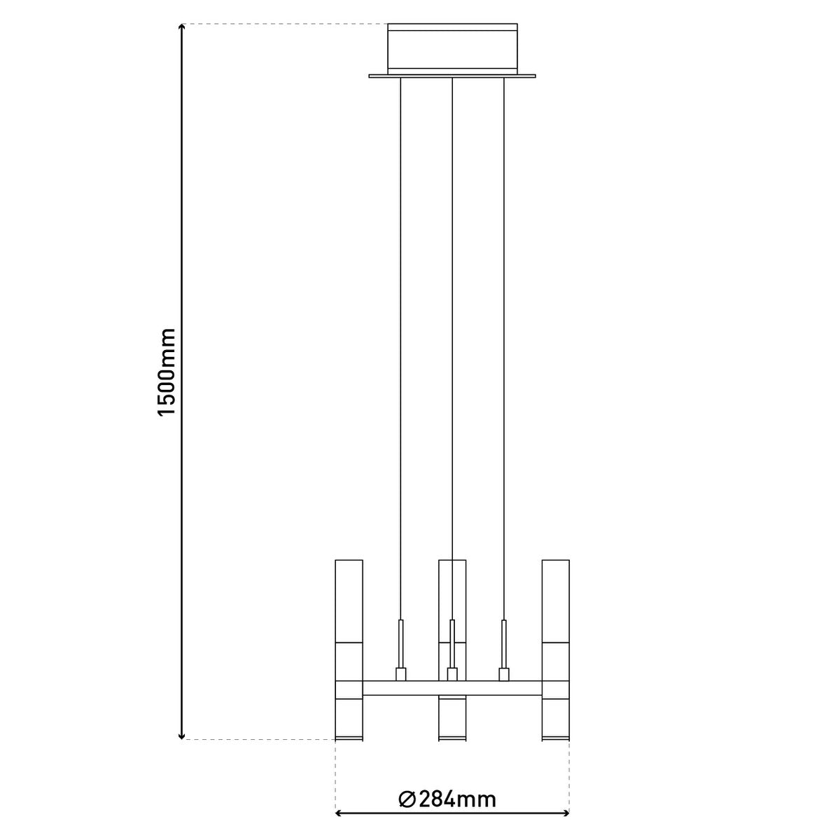 LED kroon 3-vlammen d: 28,4 cm omhoog/omlaag "kasteel"