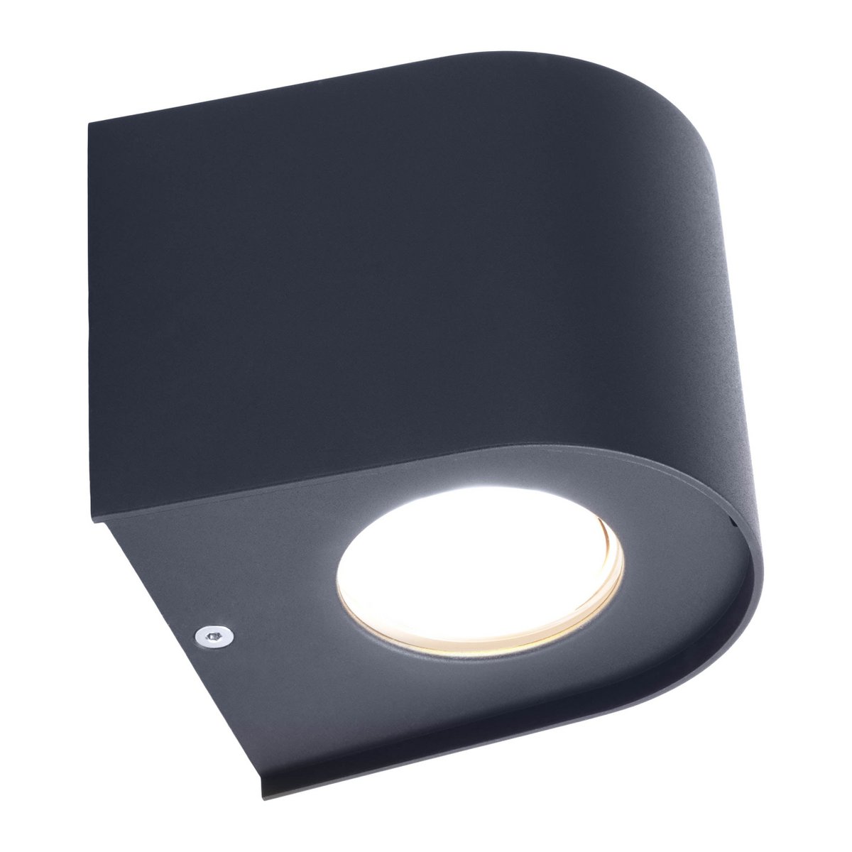 De "Alecto" LED -lamp meet 10,5 x 11,7 cm en is 10 cm hoog. Het bestaat uit een hoogwaardig plastic met een enigszins gestructureerd oppervlak dat eruit ziet als geschilderd. Tijdloos zwart maakt de lamp universeel bruikbaar.