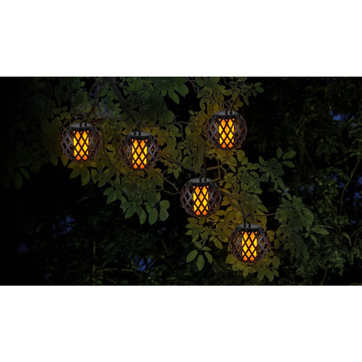 Zonnekallenketen inclusief vlameffect "Fogo"